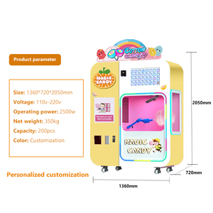 Máquina <span class=keywords><strong>de</strong></span> algodón <span class=keywords><strong>de</strong></span> azúcar profesional Máquina expendedora automática <span class=keywords><strong>de</strong></span> algodón <span class=keywords><strong>de</strong></span> azúcar Floss Candy Buy Full Automatic - Product Image 2