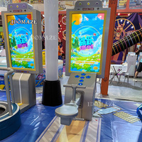 Équipement de terrain de jeu intérieur Aire de jeu souple Jeu pour enfants Balançoire interactive avec projecteur