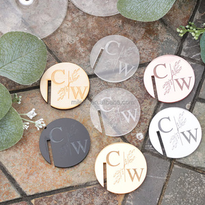 Segnaposto Moderno per Bevande con Iniziali, Decorazioni per Bicchieri da Matrimonio - Product Image 2