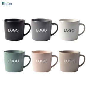 Recién llegados, calcomanía impresa esmaltada de Color Simple, logotipo, taza de café de cerámica, taza de café con grabado láser esmaltado en aerosol personalizado - Product Image 1