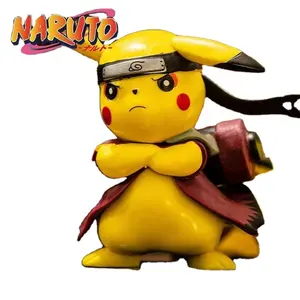 13厘米热卖动作人物Pokemo Narutos Pikachu Cosplay Jiraiya模型玩具Pikachu Cosplay儿童人物玩具