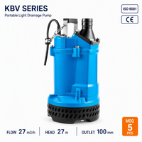 Pompe de drainage submersible portable et légère MEUDY KBV avec turbine en chrome haute performance pour le déshumidification des chantiers de construction et des sous-sols