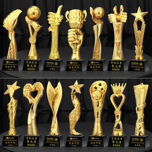 Resin Gold <b>Trophy</b> Various Sizes <b>Engraved</b> Durable Award For Conference Business Gifts - Product Image 2