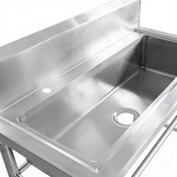 Éviers de cuisine en gros à cuve simple ou double, modernes, en acier inoxydable 304, pour cuisine, extérieur et buanderie, avec pare-éclaboussures
