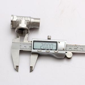 ข้อต่อทีสเตนเลสสตีล ขนาด 1/2 นิ้ว เส้นผ่านศูนย์กลางภายนอก 53.12 มม. อุปกรณ์ต่อท่อประปา - Product Image 3