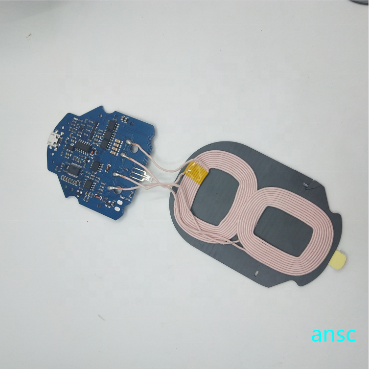 Модуль беспроводной зарядки по низкой цене QI, быстрая зарядка, модуль передачи концевой печатной платы с двумя катушками, модуль быстрой зарядки с 2 катушками