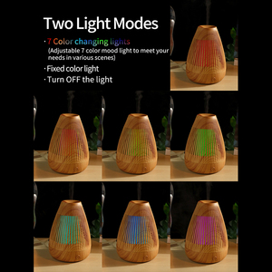 Diffuseur d'arôme d'humidificateur d'huile essentielle ultrasonique d'aromathérapie de grain de bois d'USB de 100ml avec la lumière colorée - Product Image 6