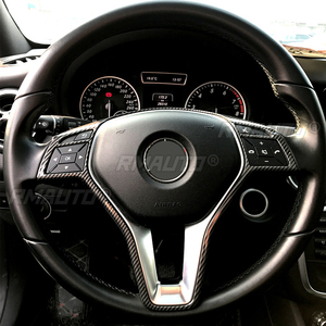 Autocollant de cadre de bouton de volant de voiture, compatible avec Mercedes-Benz Classe A, B, C, E, CLA, CLS, GLA, GLK, W176, W246, W204, W207, W218 - Product Image 5