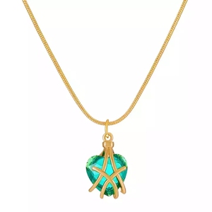 Collier en or massif avec château <span class=keywords><strong>de</strong></span> diamant en acier inoxydable, pendentif en cristal, cœur, princesse, anniversaire <span class=keywords><strong>de</strong></span> 12 mois - Product Image 6