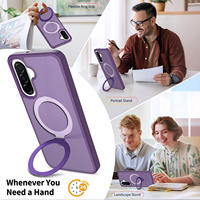 Coques de téléphone antichoc de luxe en PC+TPU avec support magnétique pour A17 5G/A06/A07/A36/A56/A16