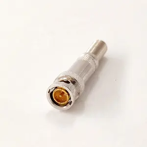 Cable de antena eléctrico impermeable RG59 Cable audio Aleación de zinc BNC RF conector coaxial Conector de crimpado macho