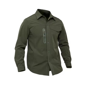 Chemise d'été à manches longues en satin pour hommes, couleur unie, col montant, hauts <span class=keywords><strong>de</strong></span> <span class=keywords><strong>travail</strong></span> décontractés, chemisier taille XL, teint uni, 6XL disponible - Product Image 4