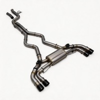 DZ pour 440i/340i/550i F36 F30/F32/F33 Downpipe d'échappement personnalisé en acier inoxydable poli miroir avec valve, garantie de 3 ans