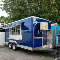 Camion de cuisine mobile standard américain, camion de vente de glaces, pizzas, gaufres, sandwichs, crêpes, caravane alimentaire