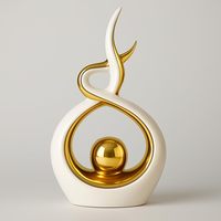 Abstrakte Keramik-Dekoration Moderne Skulptur für Wohnzimmer, Regal, Tischdekoration Geschenk für Heimliebhaber