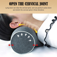 Relaxant pour le cou et les épaules avec thérapie magnétique, taie d'oreiller en mousse à mémoire de forme, dispositif de traction cervicale, oreiller de massage en mousse pour étirement du cou