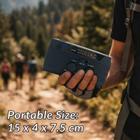 Radio Portabel untuk Berkemah, Mendaki Gunung, Petualangan Liar, Perlengkapan Bertahan Hidup, Power Bank 5000mah, Alarm SOS, Senter Terintegrasi