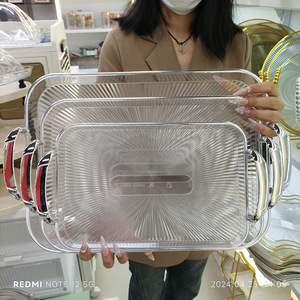 Plateau à fruits en plastique pour hôtel, 3 oeufs, plateau à thé et café, plateau à bonbons en plastique, plateau de stockage des aliments, assiette de service avec poignée - Product Image 2