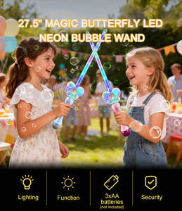 Épée à bulles lumineuse néon qui brille dans le noir, best-seller d'<span class=keywords><strong>Amazon</strong></span>, 100 ml d'eau à bulles, sans musique, jouet à bulles électrique sans danger pour les enfants - Product Image 2