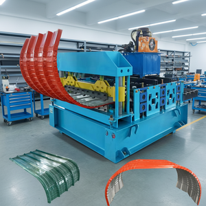 Auto Crimping Steel <b>Tile</b> Forming Machine for Curved Roof Panels and Wall Use with Bearing & Motor - Product Image 1