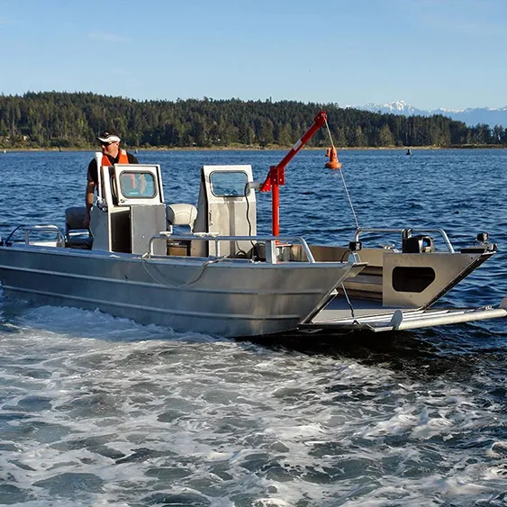 7m Luxury Landing Craft Cargo Boat With Centre Console & 180L Tank Kinocean