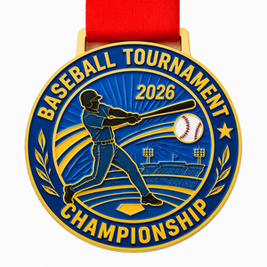 Medalla Personalizada de Fábrica, Medalla Deportiva 3D de Aleación de Zinc con Diseño de Santa Claus, Medalla Personalizada de Béisbol con Cinta para Carreras y Festividades - Product Image 1