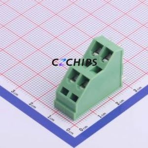 XY112B-5.08-2*2P Spring Terminal Block Through hole Component (THT),P=5.08mm Connector 2x2P 5.08mm Green 4P - Product Image 1