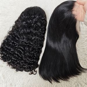 Promoción: Pelucas Bob con Frente de Encaje 13x4, Densidad 200%, Grado 10A, Lisas y con Ondas de Agua, Cabello Humano 100%, Color Natural - Product Image 1