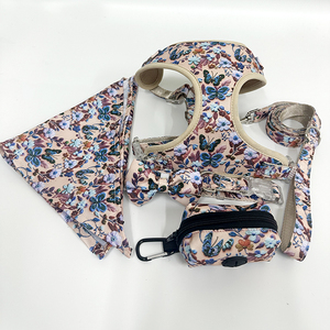 Novedades de Primavera, Arnés y Correa para Perro con Diseño de Mariposa, Juego de Seis Piezas - Product Image 1