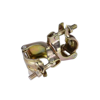 Collier de serrage pivotant pour échafaudage en acier Q235 galvanisé pressé JIS, double coupleur 48,6x48,6mm, 0,65kg, certifié EN74, montage facile