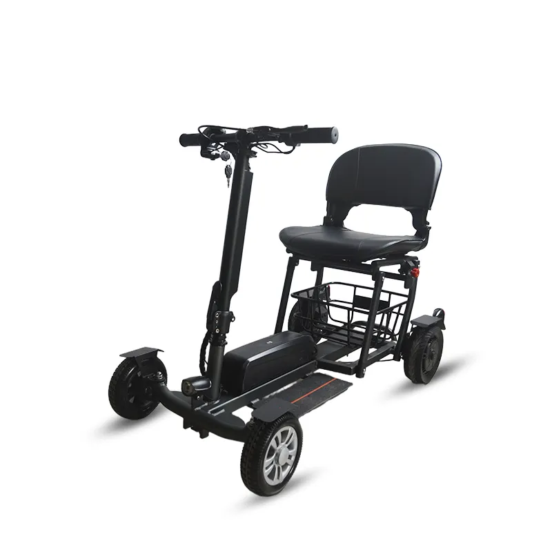 Electric Power Scooter with Premium Wide Seat 4 Wheel Foldable Mobility Scooters for Adults and Seniors