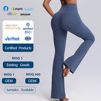 Pantalon de yoga en forme de cloche pour la peau en gros Leggings de danse de levage de hanche taille haute
