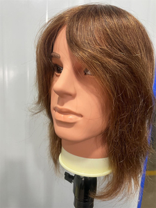 Vente en gros 100% tête de mannequin en cheveux humains mannequin d'entraînement de <span class=keywords><strong>barbier</strong></span> pour la beauté en cosmétologie pour la pratique et l'enseignement - Product Image 4
