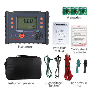 FR3025E Mesureur de résistance d'isolement numérique Testeur d'ohms Mégohmmètre 5000V avec affichage numérique - Product Image 5