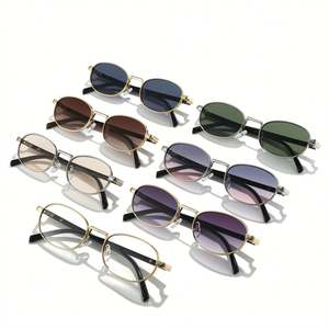 Gafas de Sol Redondas Fotocromáticas de Metal Retro 2025 con Logotipo Personalizado, Montura Ovalada Pequeña con Protección UV400 para Hombre y Mujer - Product Image 5