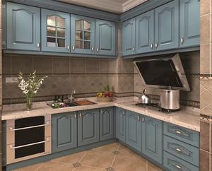 ארון מטבח אירופאי סִגְנוֹן QD-K19 מגולף אטרקטיבי סִגְנוֹן רהיטים מעץ מלא ארון מטבח לאחסון פונקציונלי באיכות גבוהה - Product Image 2