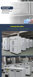 NUELEAD NE-1164 Table de préparation alimentaire pour pizza à trois portes, équipement commercial refroidi par air, acier inoxydable, 780L, 12 plateaux - Product Image 5