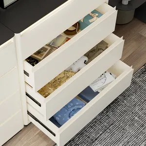 Tiroir Armoire en tissu imperméable Armoire de rangement grand enfant Bébé Meuble en acier 3 tiroirs