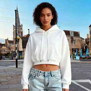 TKAN398D – Sweat à capuche décontracté surdimensionné en coton 100 % imprimé sur mesure, couleur unie, tissu épais de haute qualité, brodé pour l'hiver - Product Image 1