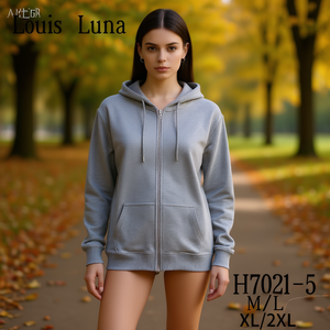 HDJ Sudadera con capucha informal para mujer, sudadera con capucha de manga larga, jersey de otoño invierno H7021-5 - Product Image 2