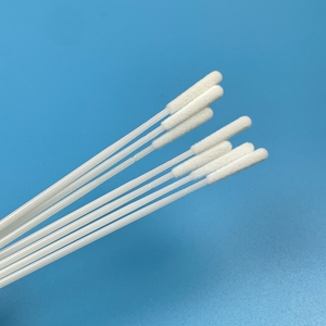 Hisopos de garganta flocados desechables con punta de plástico de 4,5mm para diseño de punto de interrupción de uso en laboratorio/Hospital - Product Image 2