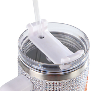 H12 Đôi Tường Thép Không Gỉ Chân Không Cách Điện Skinny Bò In Rhinestone Bling Cốc 40Oz Cốc Cốc Nước Cà Phê Du Lịch Ly - Product Image 4