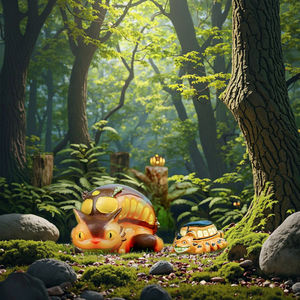 <span class=keywords><strong>Hayao</strong></span> <span class=keywords><strong>Miyazaki</strong></span> Animation's Cute Totoro Car Aquarium Micro Landscape Novedad Regalos New Fish Explosion Decoration - Product Image 4