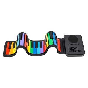Wholesale Rainbow Roll Up Piano Portable Silicone Folding <b>Electronic</b> <b>Keyboard</b> For Kids Music Learning Toy - Product Image 1
