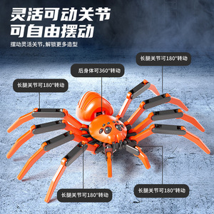 HY Toys3D modelo de araña de articulación móvil simulación DIY para niños de animal súper grande juguete de truco divertido de miedo - Product Image 3