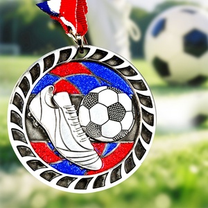 Medallas al por mayor Honor con cintas, medalla de oro de la Liga de Campeones, placa de premio en blanco, medallas deportivas de metal con diseño personalizado - Product Image 2