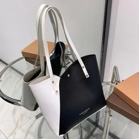Sac à main pour femme, grand format, sac à main pour faire les courses, sac à main pour femme, sac à main rétro tendance en PU avec une seule poche carrée