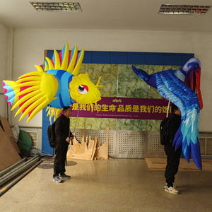Parade de marionnettes d'oiseaux de pélicans gonflables d'éclairage sur mesure, spectacle d'événement de costume de grue gonflable d'impression pour adultes - Product Image 3