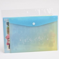 Pochette porte-documents A4 A5 B5 en PP, impression UV, fermeture à pression, logo personnalisé, sac de classement coloré pour fournitures de bureau et scolaires, vente en gros