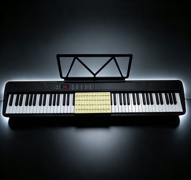 Standard 88-Key Desktop Electronic Piano, Portable Digital Keyboard with 127 Rhythms, Dual-Tone and Touch Response